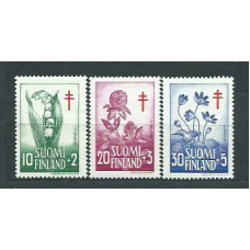 Finlandia - Correo 1958 Yvert 472/74 ** Mnh Flores