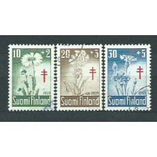 Finlandia - Correo 1959 Yvert 486/8 o Usado Flores