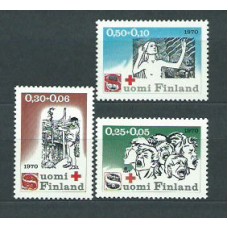 Finlandia - Correo 1970 Yvert 638/40 ** Mnh Cruz roja