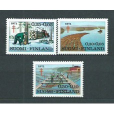 Finlandia - Correo 1971 Yvert 651/53 ** Mnh