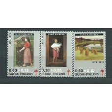 Finlandia - Correo 1973 Yvert 694/6 ** Mnh Pintura