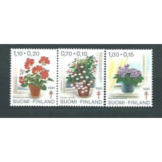 Finlandia - Correo 1981 Yvert 849/51 ** Mnh Flores