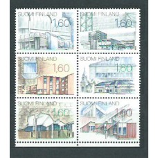 Finlandia - Correo 1986 Yvert 951/6 ** Mnh Arquitectura