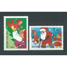 Finlandia - Correo 1987 Yvert 996/7 ** Mnh Navidad