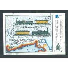 Finlandia - Hojas Yvert 3 ** Mnh Trenes