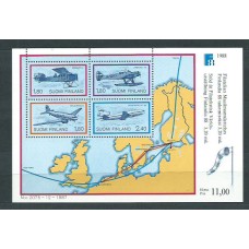 Finlandia - Correo 1988 Yvert 1017/20 ** Mnh Aviones