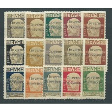 Italia - Fiume Correo Yvert 132/46 * Mh