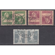 Suiza - Correo 1917 Yvert 160B+161/2a usado