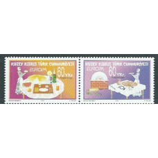 Chipre Turco - Correo Yvert 573/4 ** Mnh Europa gastronomía