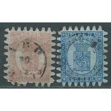 Finlandia - Correo 1866-70 Yvert 8/9 o Usado