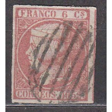 España Clásicos 1852 Edifil 12p Usado Papel delgado