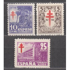 España Estado Español 1947 Edifil 1017/9 ** Mnh Pro-tuberculosos