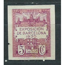 Barcelona Correo 1929 Edifil 5s (*) Mng sin dentar. Exposición y escudo