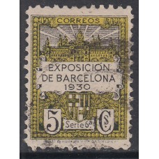 Barcelona Correo 1929 Edifil 6 usado - Exposición y escudo