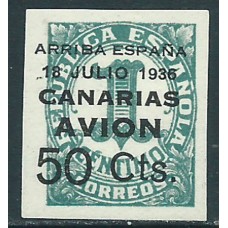 Canarias Correo 1937 Edifil 20 ** Mnh