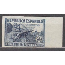 España Sueltos 1938 Edifil 796s ** Mnh Manchas del Tiempo