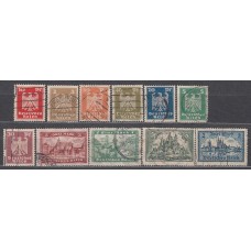 Alemania Imperio Correo 1924 Yvert 348/58 usado