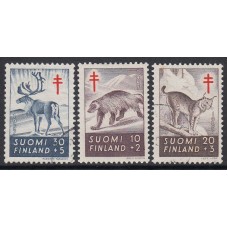 Finlandia - Correo 1957 Yvert 458/60 Usado  Fauna