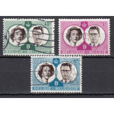 Belgica - Correo 1960 Yvert 1169/71 usado Boda Real