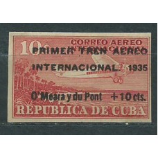 Cuba - Aereo 1935 Yvert 16 sin dentar * Mh Avión