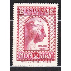 España Variedades 1931 Edifil 642d ** Mnh Montserrat dentado 14