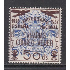 Canarias Correo 1937 Edifil 31 ** Mnh