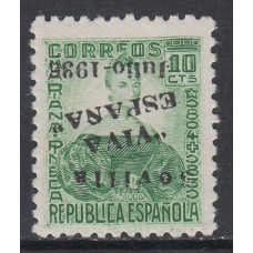 Locales Patrióticos Sevilla 1936 Edifil 21hi ** Mnh  Sobrecarga invertida