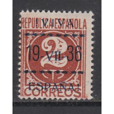 Locales Patrióticos Vitoria 1937 Edifil 5hcca Tipo I * Mh  Cambio de color en la sobrecarga