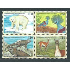 Naciones Unidas - Ginebra Correo 1997 Yvert 325/28 ** Mnh Fauna