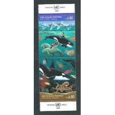 Naciones Unidas - Ginebra Correo 1992 Yvert 225/26 ** Mnh Fauna. Ballenas