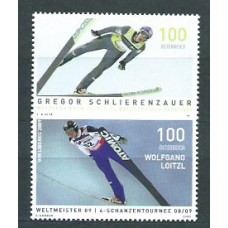 Austria - Correo 2009 Yvert 2659/60 ** Mnh Fauna ski