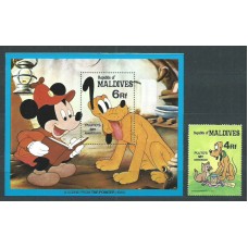 Maldives - Correo Yvert 892+H.79 ** Mnh  Walt Disney