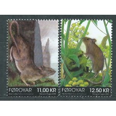 Feroe - Correo Yvert 781/82 ** Mnh Fauna roedores