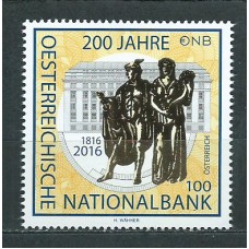 Austria - Correo 2016 Yvert 3071 ** Mnh Banca nacional