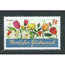 Alemania Federal Correo 2016 Yvert 3039 ** Mnh Felicitaciones Flores