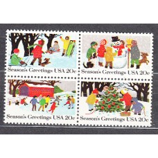 Estados Unidos - Correo 1982 Yvert 1457/60 ** Mnh Navidad