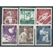 Austria - Correo 1954 Yvert 832/37 * Mh Medicina