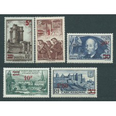 Francia - Correo 1941 Yvert 489/93 * Mh