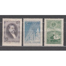 Finlandia - Correo 1953 Yvert 433/5 ** Mnh Telégrafos