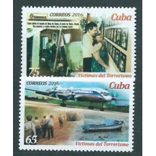 Cuba Correo 2016 Yvert 5489/90 ** Mnh Victimas Cubanas del Terrorismo