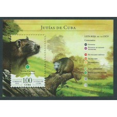 Cuba Hojas 2016 Yvert 331 ** Mnh  Jutias de Cuba