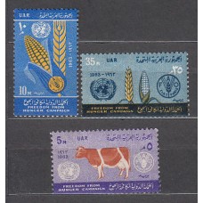 Egipto - Correo 1963 Yvert 561/3 ** Mnh