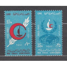 Egipto - Correo 1963 Yvert 564/5 ** Mnh   Cruz roja