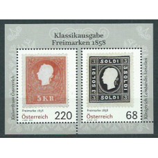 Austria Correo 2016 Yvert 3118/19 ** Mnh Sellos de 1858