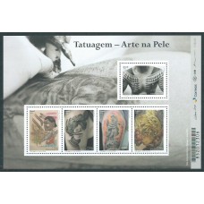 Brasil Correo 2016 Yvert 3615/19 ** Mnh Tatuaje Arte en la Piel