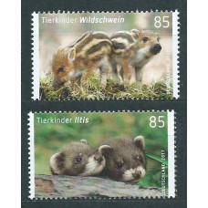 Alemania Federal Correo 2017 Yvert 3082/83 Cachorros Jabai y Iltis 2 valores