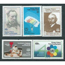 Chipre Turco Correo Yvert 159/63 ** Mnh