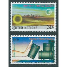 Naciones Unidas Nueva York Correo 1991 Yvert 593/94 ** Mnh