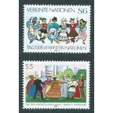 Naciones Unidas Viena Correo 1987 Yvert 75/76 ** Mnh