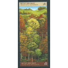 Naciones Unidas Viena Correo 1988 Yvert 81/82 ** Mnh Bosques